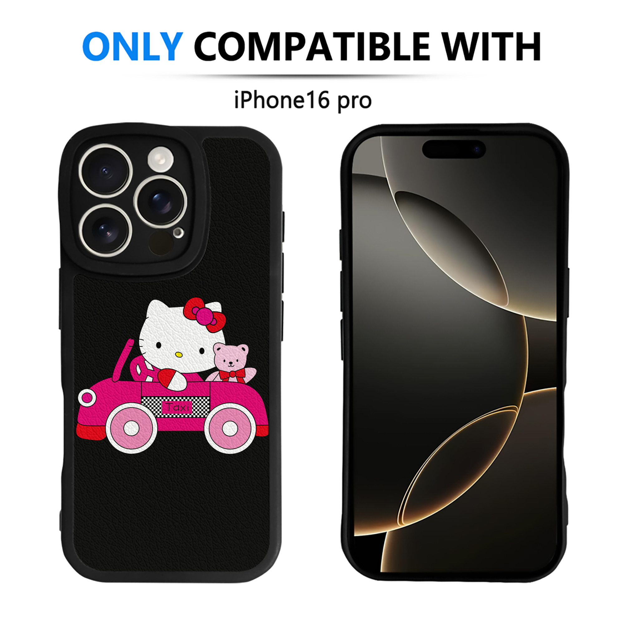 （画像用） Hello Kitty ハローキティ 【iPhone 16シリーズ対応】シリコンスマホケース（レザー調） 材質：シリコン